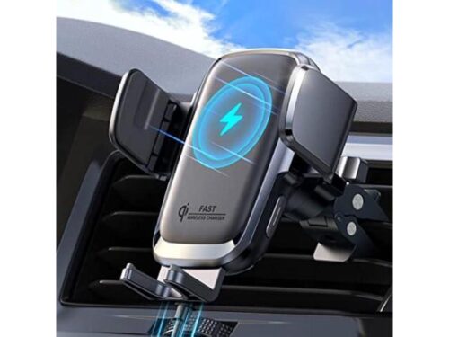 Wireless Car Charger, 15W Qi Fast Charging Auto Clamping Car Charger